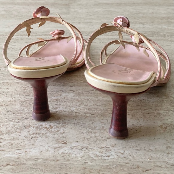 Vintage Chanel Rosebud Sandal Kitten Heels - Picture 11 of 13